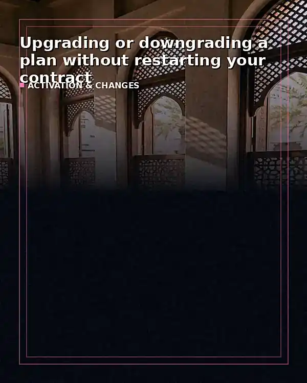 Upgrading or downgrading a plan without restarting your contract - TelecomDesk guide artwork
