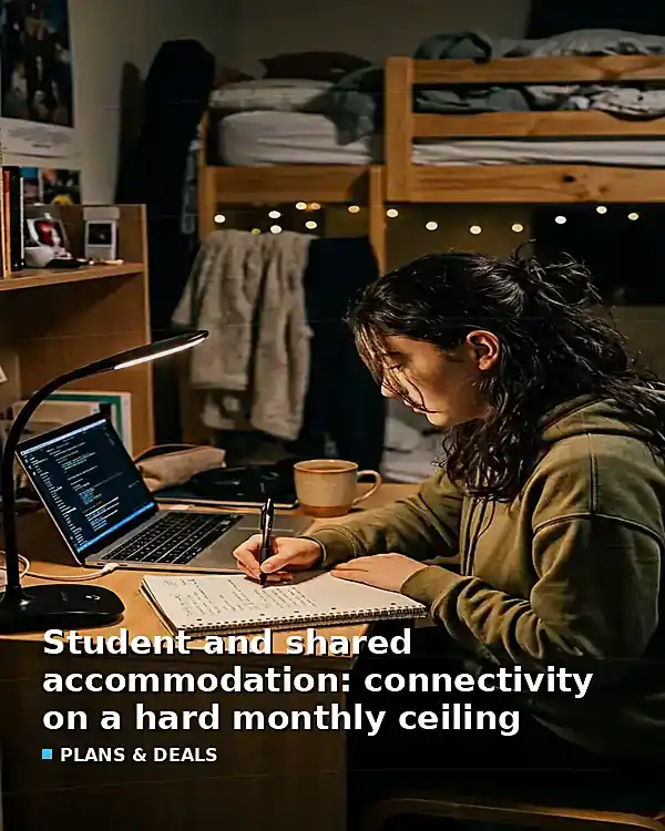 Student and shared accommodation: connectivity on a hard monthly ceiling - TelecomDesk guide artwork