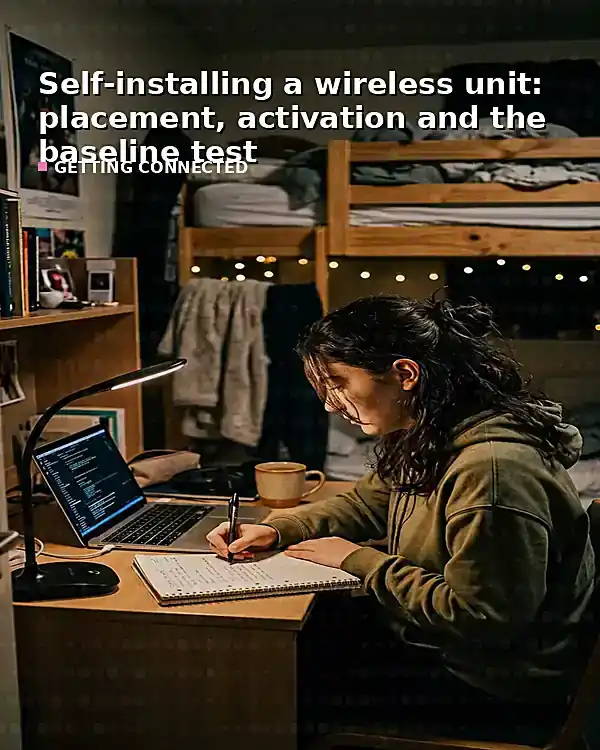 Self-installing a wireless unit: placement, activation and the baseline test - TelecomDesk guide artwork