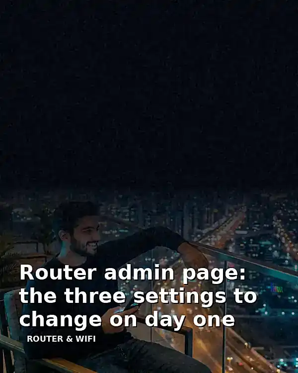 Router admin page: the three settings to change on day one - TelecomDesk guide artwork