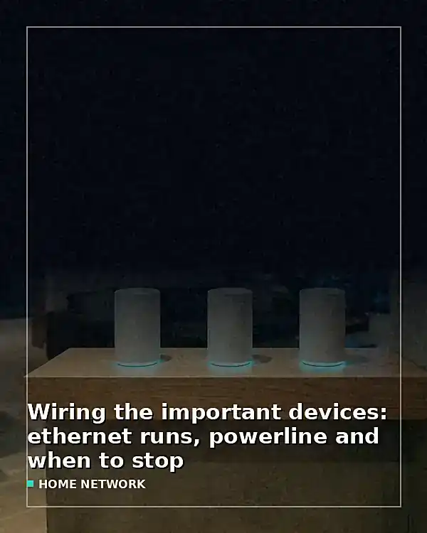 Wiring the important devices: ethernet runs, powerline and when to stop - TelecomDesk guide artwork