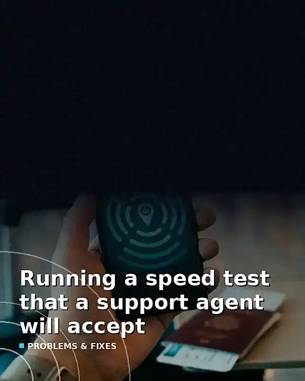 Running a speed test that a support agent will accept - TelecomDesk guide artwork