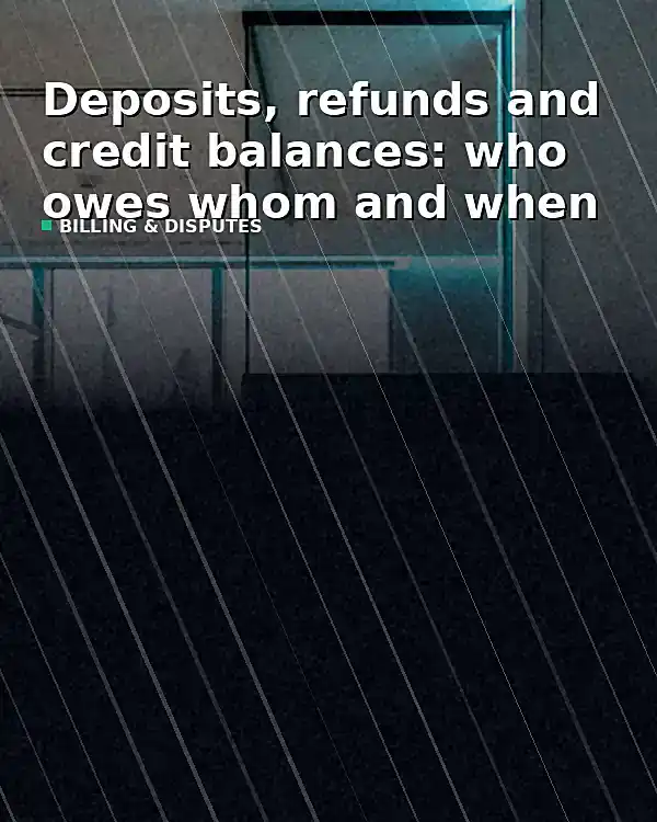 Deposits, refunds and credit balances: who owes whom and when - TelecomDesk guide artwork