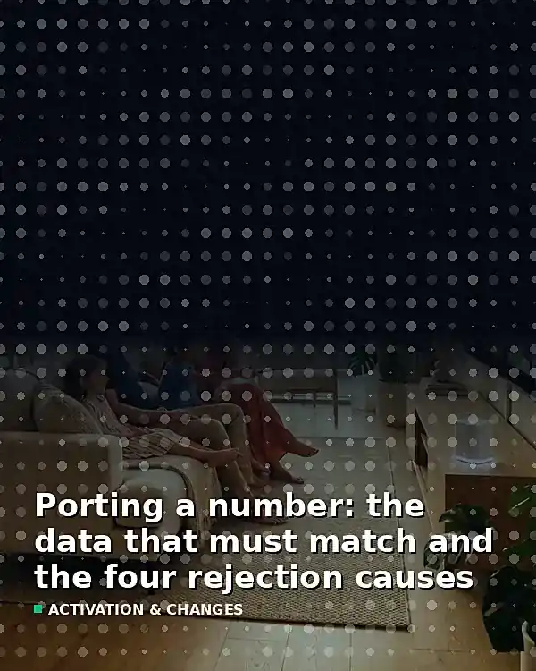 Porting a number: the data that must match and the four rejection causes - TelecomDesk guide artwork