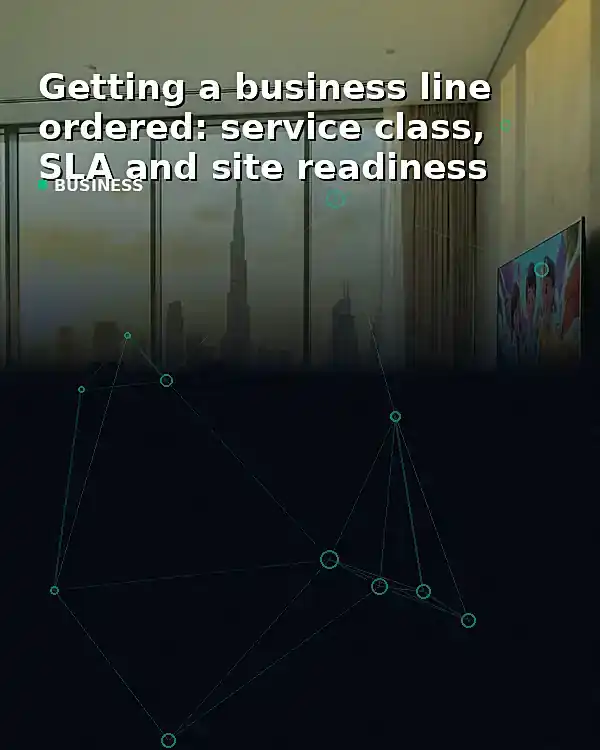 Getting a business line ordered: service class, SLA and site readiness - TelecomDesk guide artwork