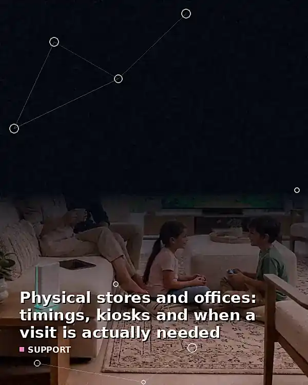 Physical stores and offices: timings, kiosks and when a visit is actually need - TelecomDesk guide artwork